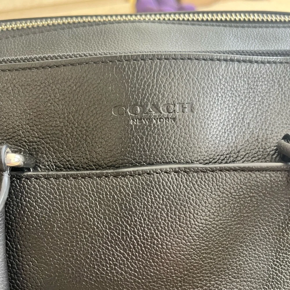 Coach Black Leather Brief Case